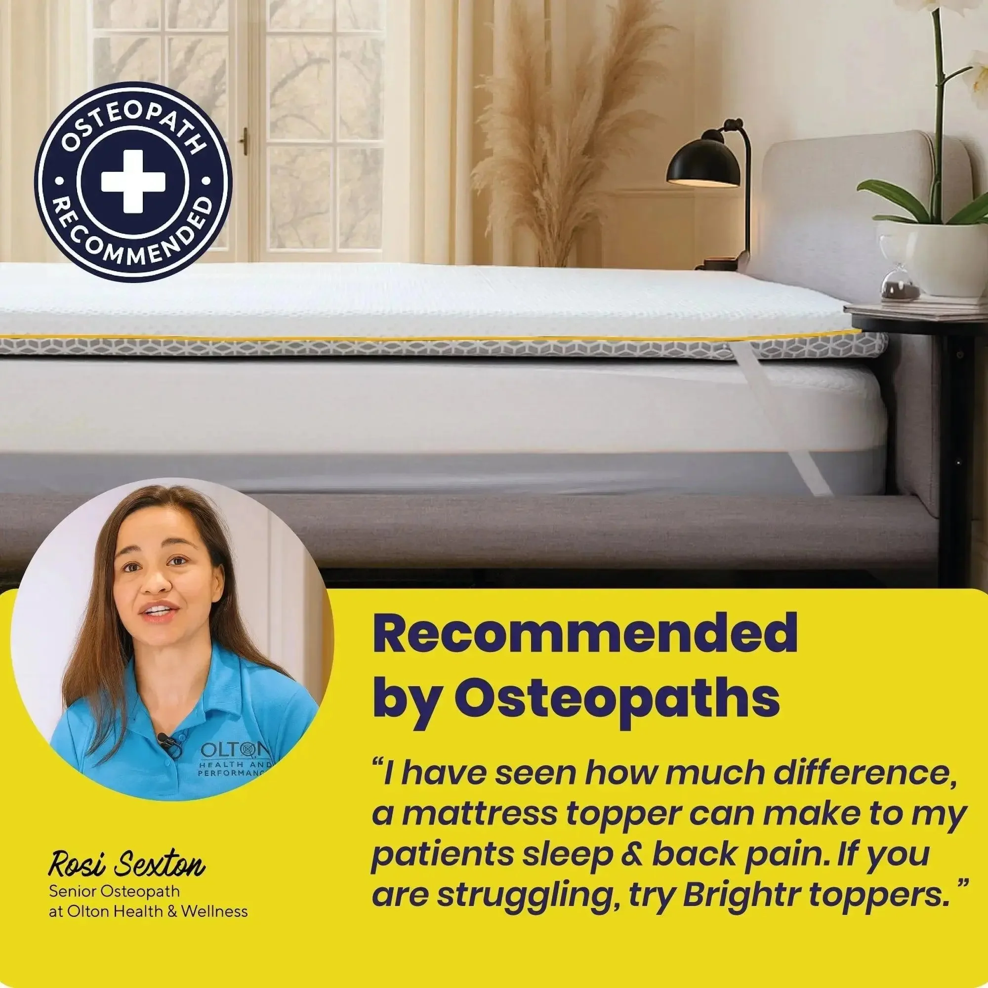 Brightr® Aurora 2 in 1 Best Memory Foam Mattress Topper Soft/Medium Firm - Image 4