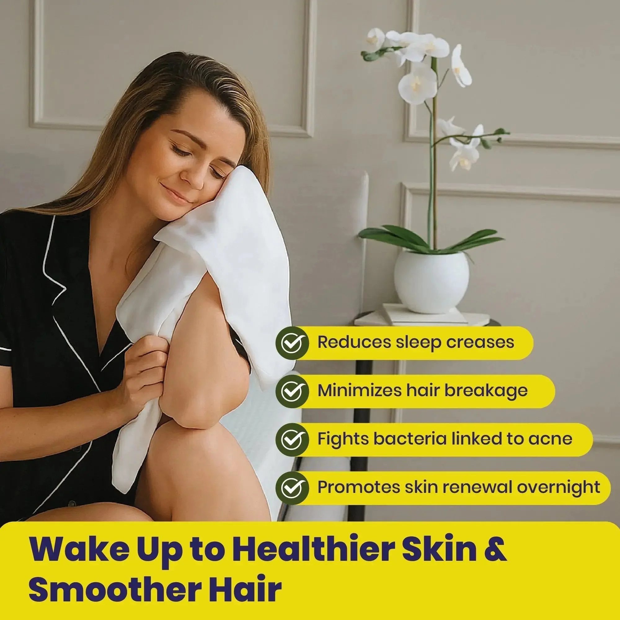 Brightr® Anti-Ageing Copper-Infused Eucalyptus Silk Pillowcase - Image 3