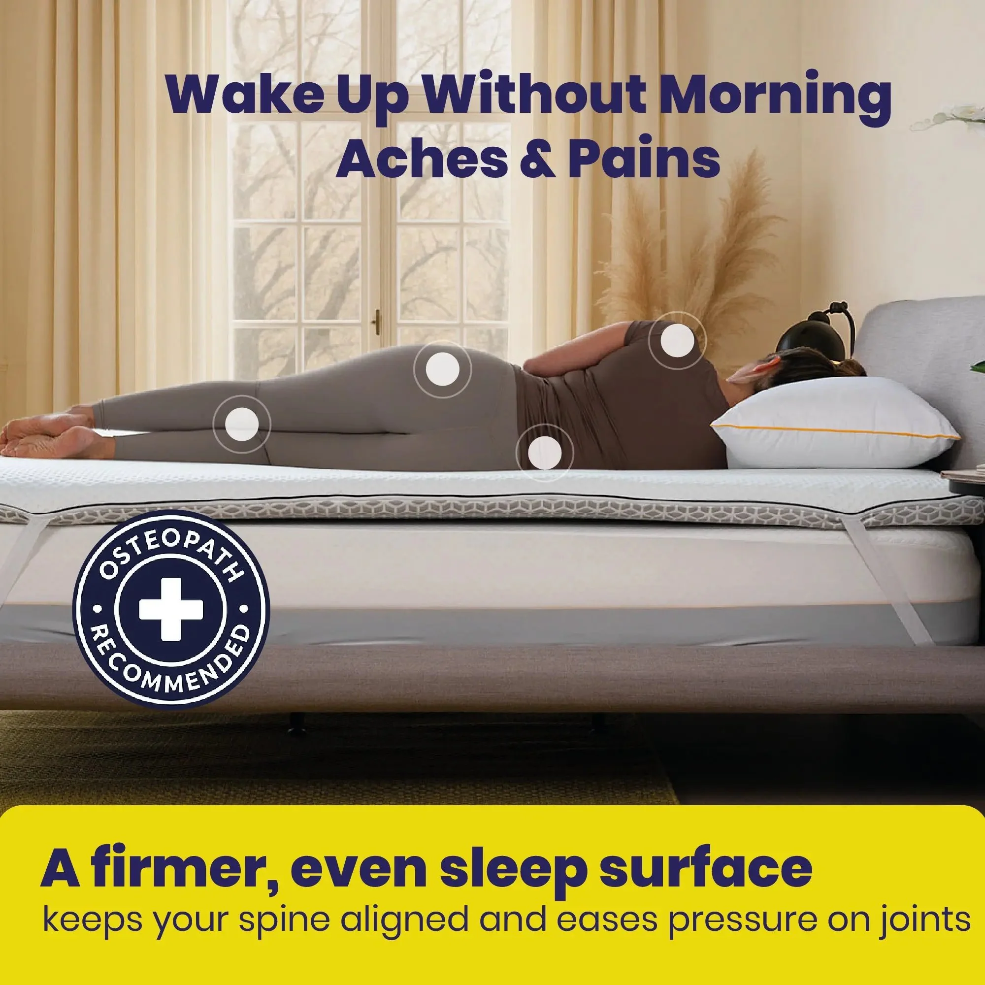Brightr® Titan Deluxe 2 in 1 Best Extra Firm Mattress Topper - Firm/Extra Firm - Image 6