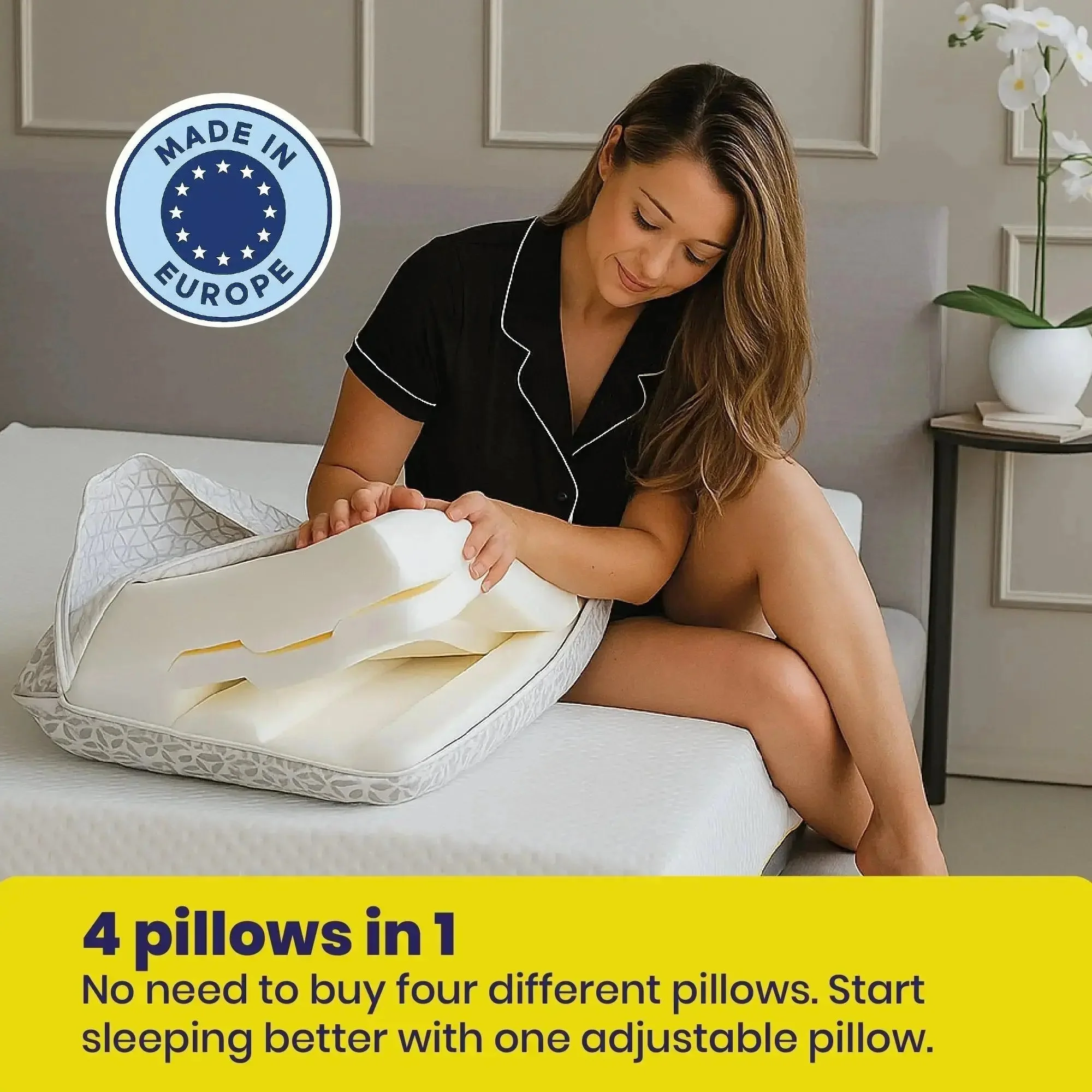 Brightr® Eclipse Adjustable Firm Memory foam pillow - Image 10