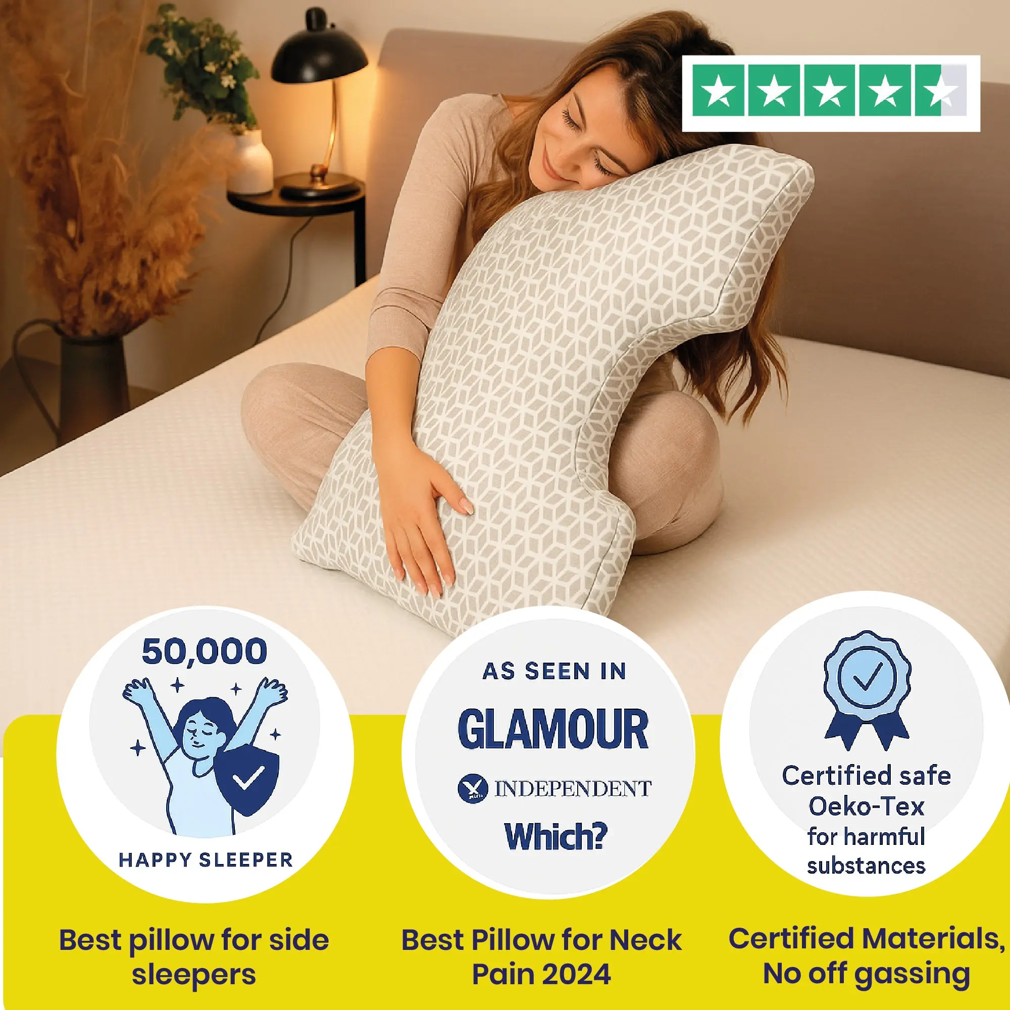 Brightr® MoonHug Adjustable Memory Foam pillow - Image 5