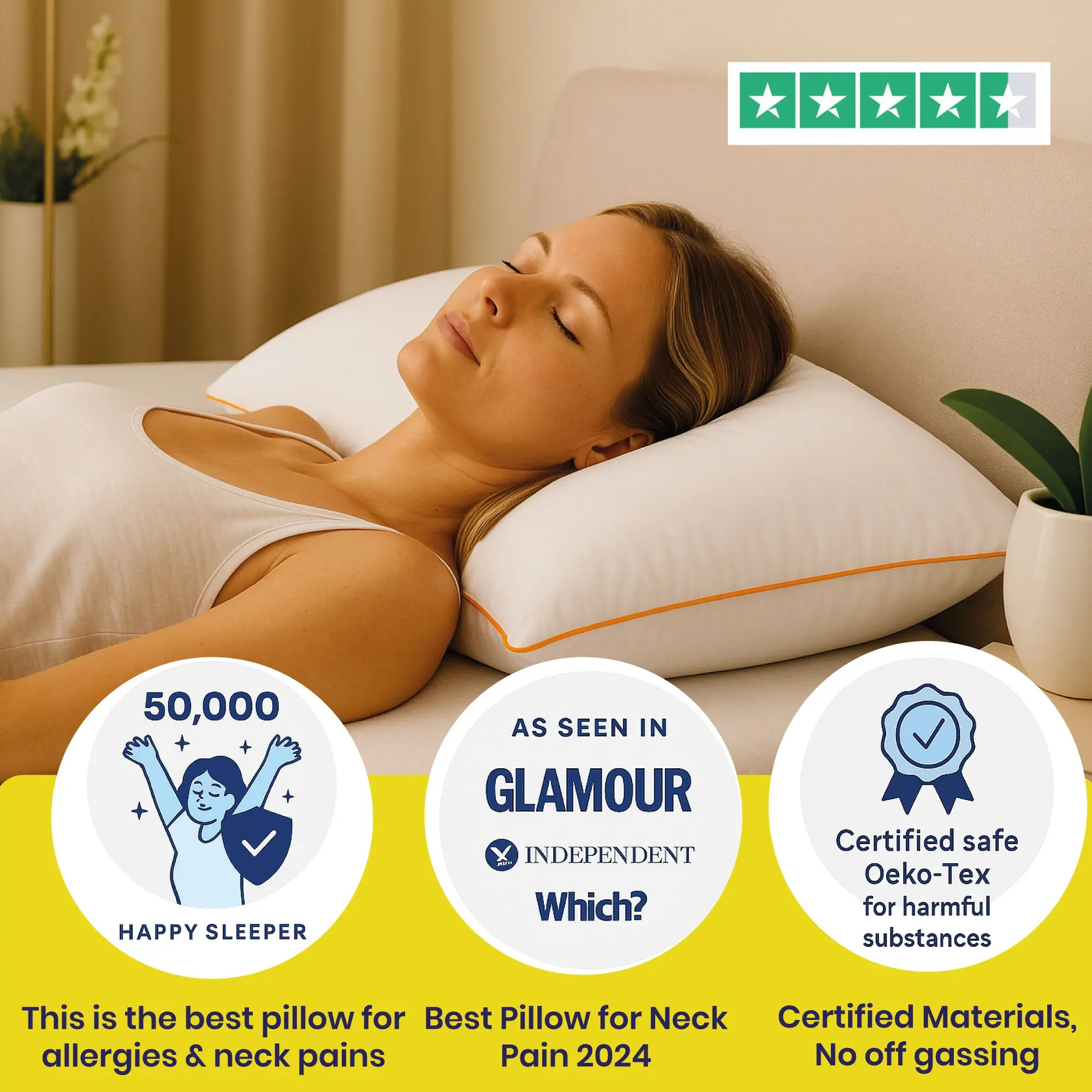 Brightr® Nox Vegan Down Alternative pillow - Image 6