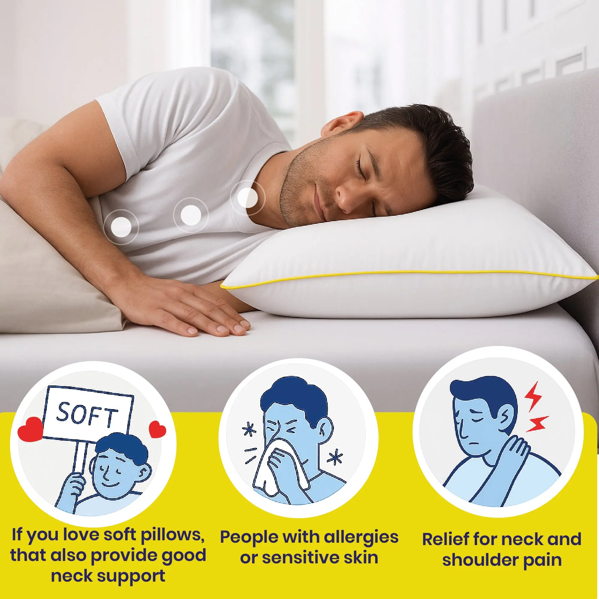 Brightr® Nox Vegan Down Alternative pillow - Image 3