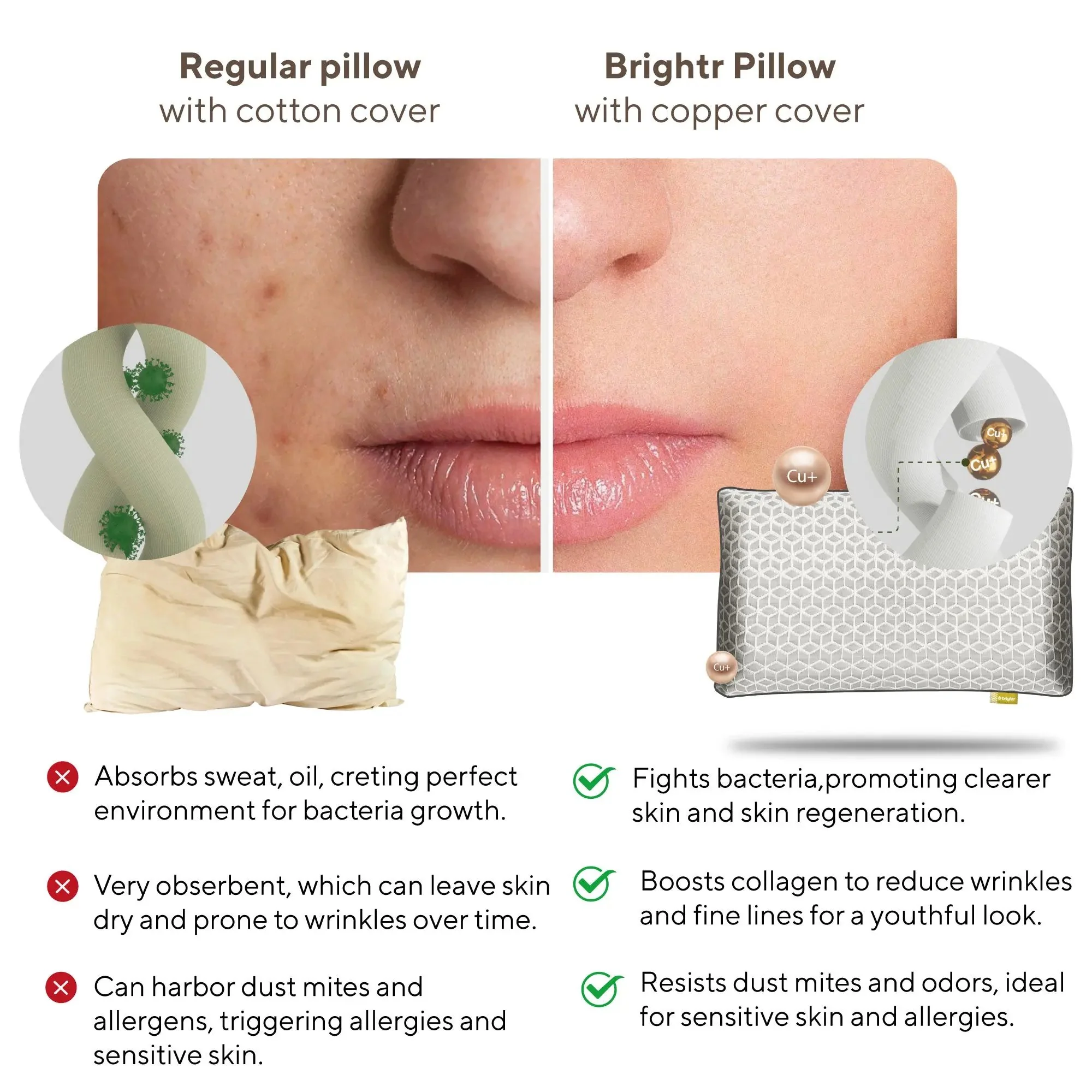 Brightr® Eclipse Adjustable Firm Memory foam pillow - Image 11