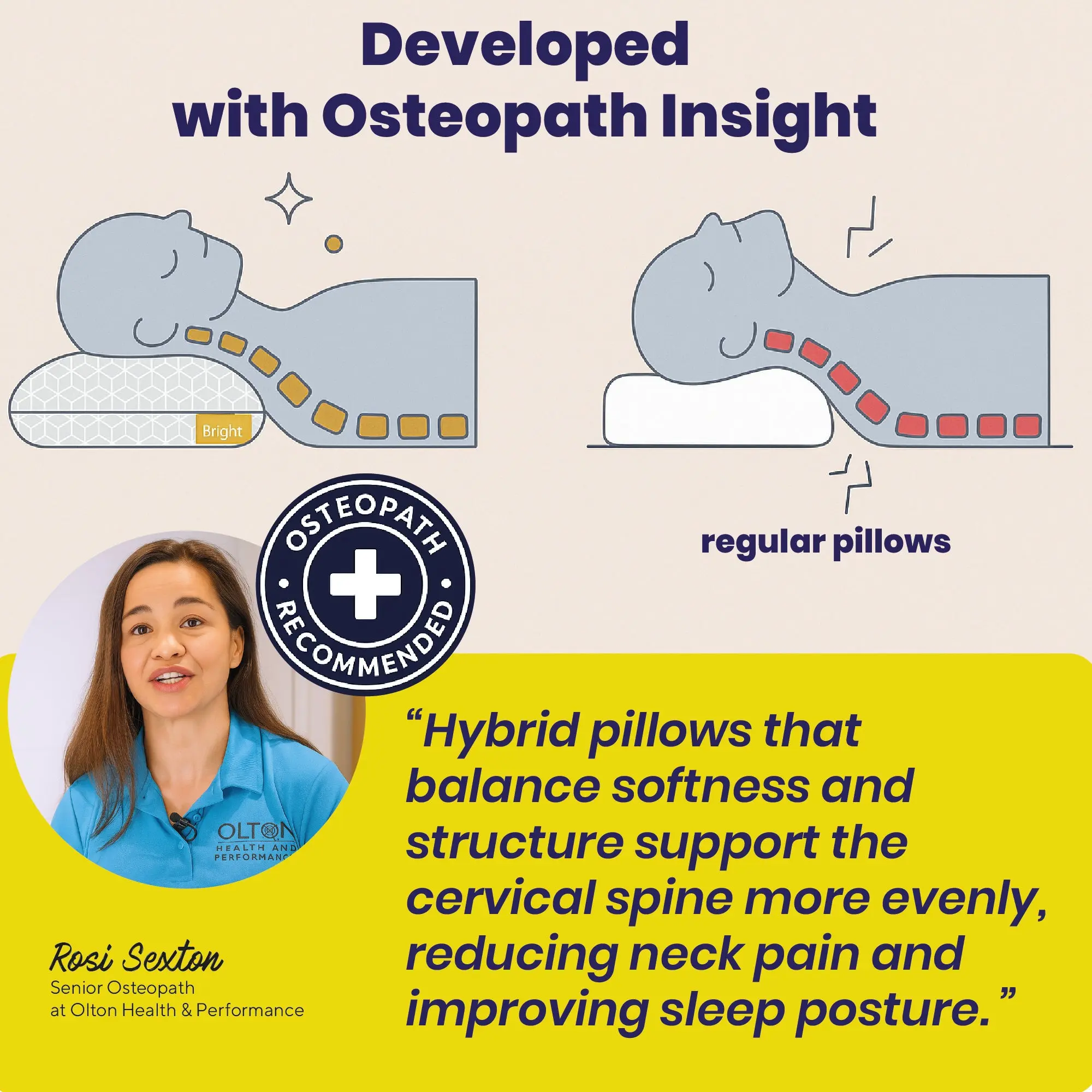 Brightr® Stella Hybrid Adjustable Pillow | Best pillow For Neck Pains - Image 5