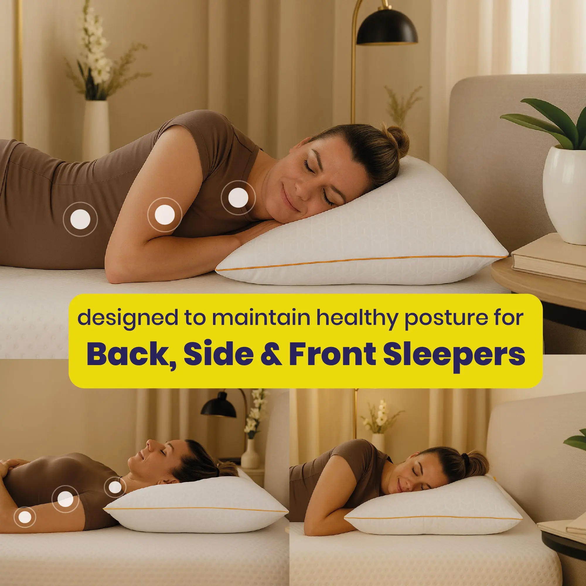 Brightr® Stella Hybrid Adjustable Pillow | Best pillow For Neck Pains - Image 7