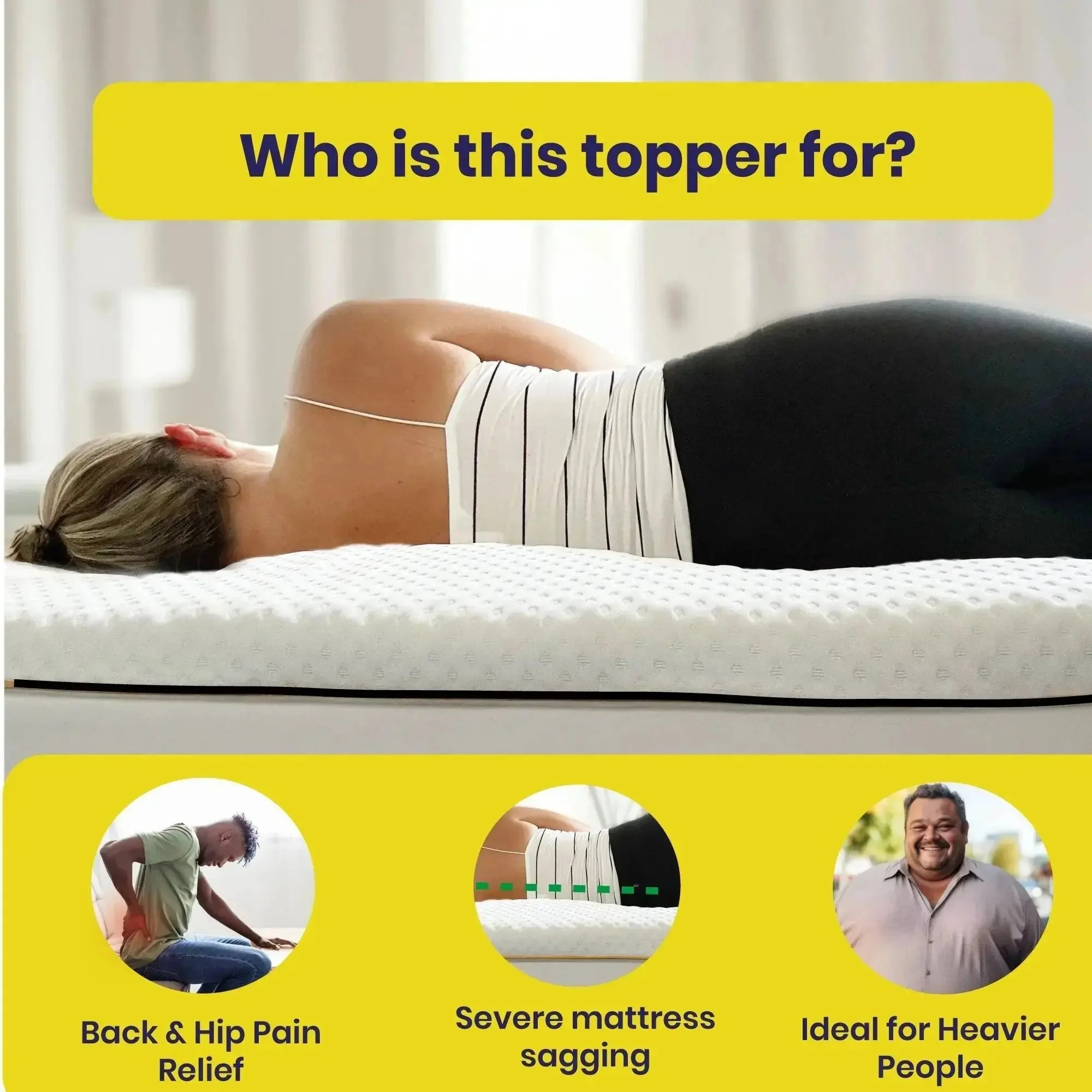 Brightr®  Titan Deluxe 2 in 1 Firm Mattress Topper - Image 4
